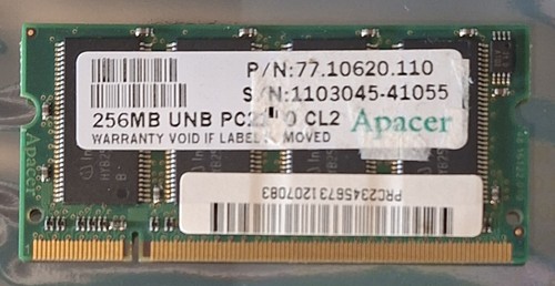 256mb apacer ddr1 ram - apacer, pc2100s